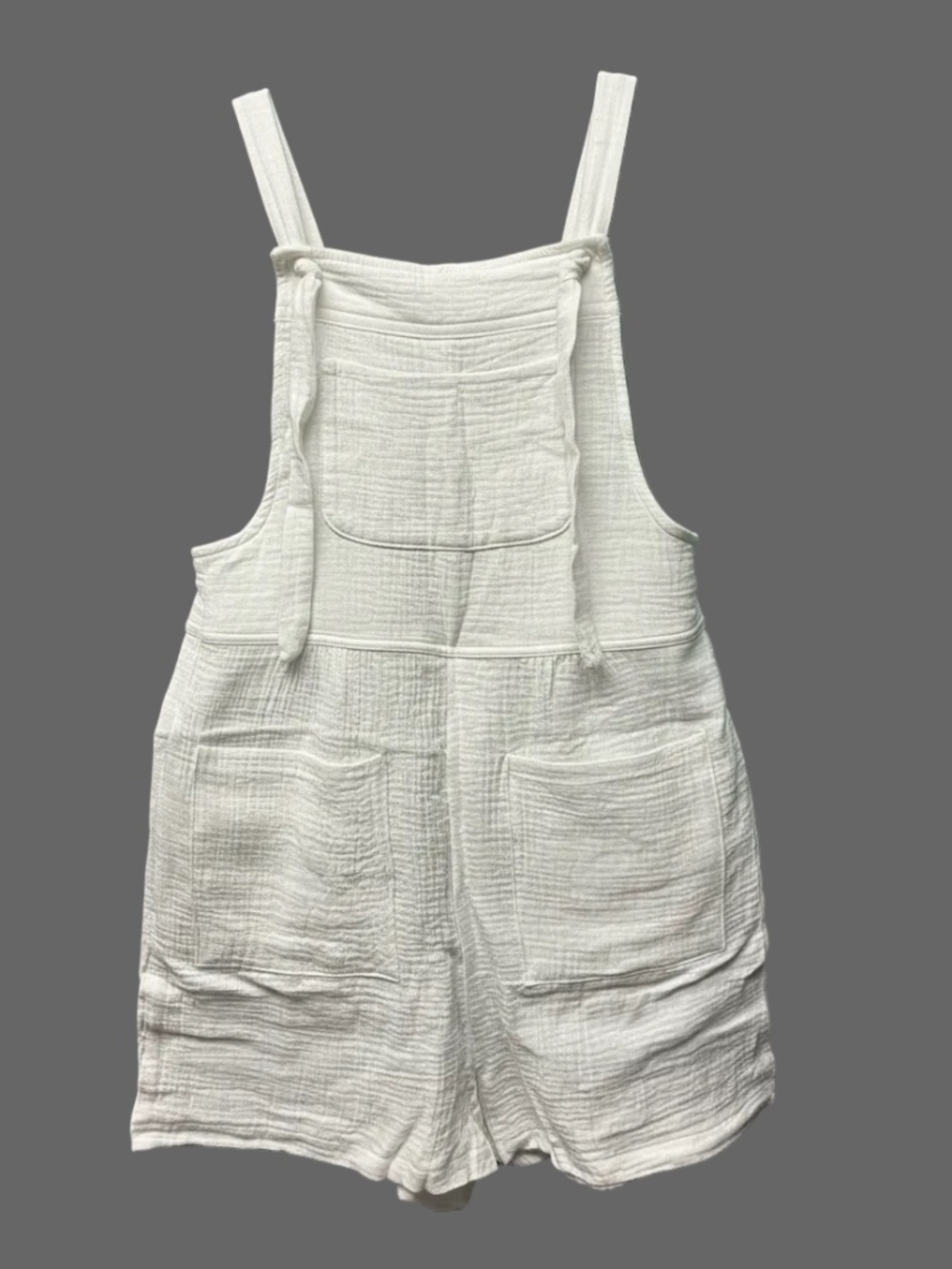 Zenana Washed Double Gauze Tie-Back Overall Romper - NWOT - Picture 1 of 2